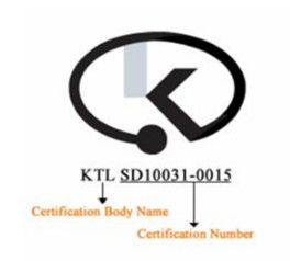 kaufen Südkorea EK-Zertifizierung Südkoreas obligatorisches System zur Zertifizierung der Sicherheit elektrischer Produkte online manufacture