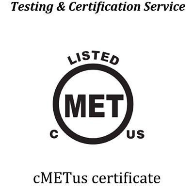 American MET Testing & Certification;Das MET-Zertifizierungszeichen gilt für die Märkte der USA und Kanadas.